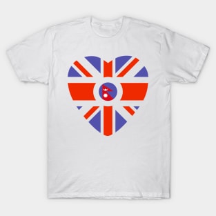 British Nepalese Multinational Patriot Flag (Heart) T-Shirt